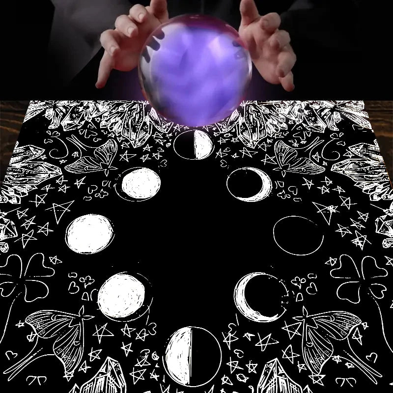 1pc Tarot card tablecloth, twelve constellations divination, starry sky altar cloth, Tarot card game decoration tablecloth