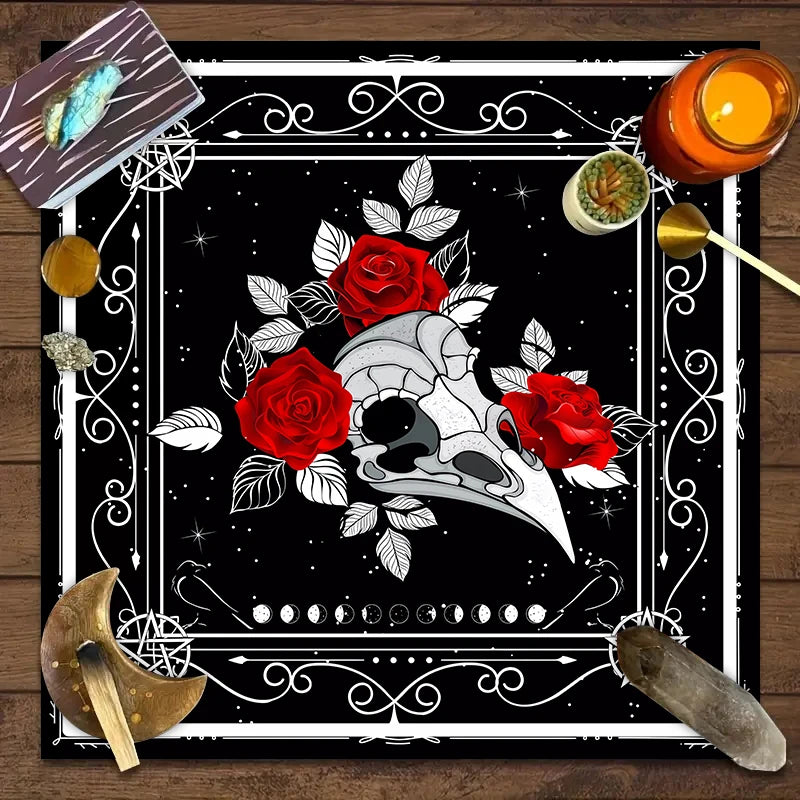 1pc Tarot card tablecloth, twelve constellations divination, starry sky altar cloth, Tarot card game decoration tablecloth