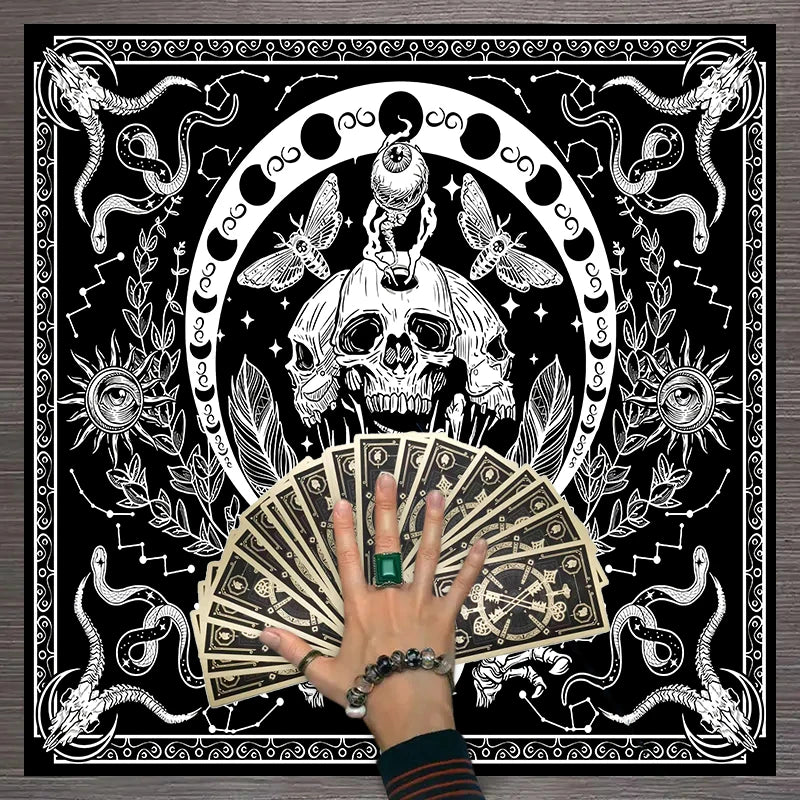 1pc Tarot card tablecloth, twelve constellations divination, starry sky altar cloth, Tarot card game decoration tablecloth