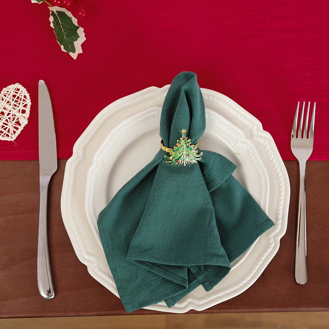 4PCS Cream Napkins 100% Cotton Cloth Napkins Dinner Table Napkins Serviettes Soft Washable Reusable Weddings Parties Restaurant