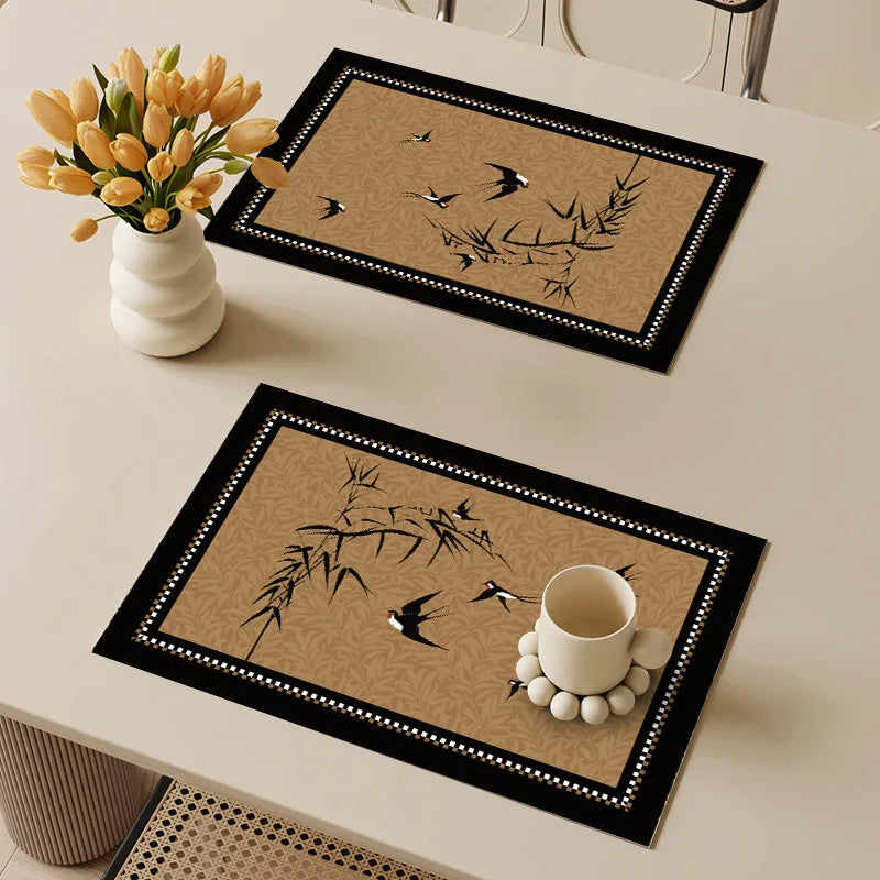 Vintage Coffee Mat Kitchen Countertop Absorbent Dish Drying Mat Coffee Bar Mat Absorbent Dish Drying Mats for Kitchen Counter