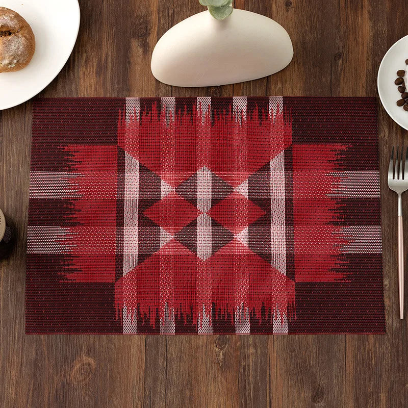 2/4/6PCS Placemats Dining Table Placemats Durable Washable Wipeable PVC Table Mats Pads for Hotel Banquet Party Home Decoration