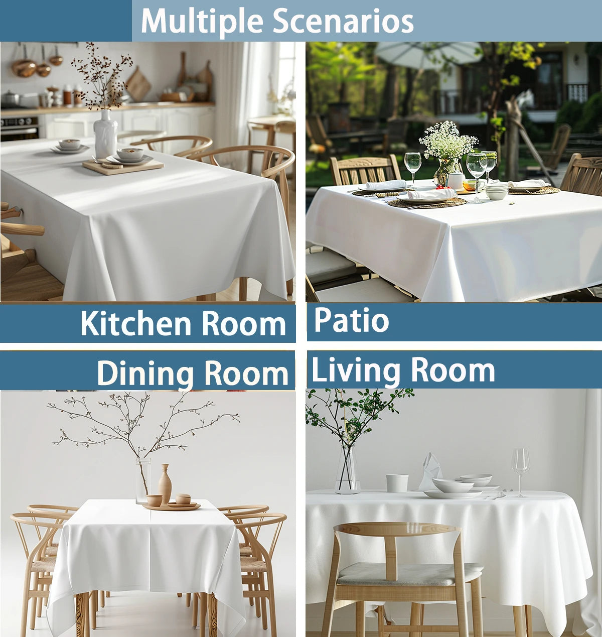 Floral Leaves Palm Leaves Printing Rectangular Waterproof Tablecloths for Table Party Decoration Dining TablesCover Manteles