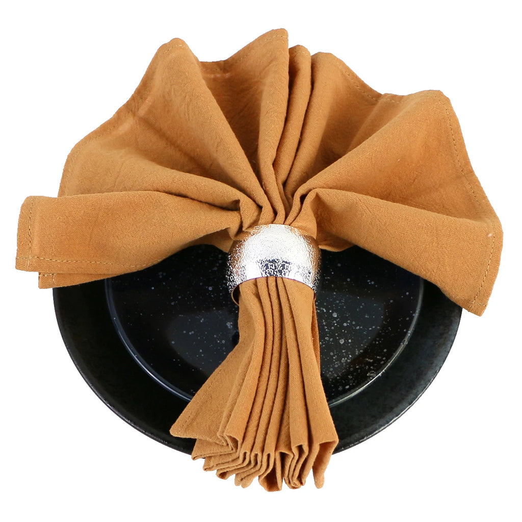 4PCS Cream Napkins 100% Cotton Cloth Napkins Dinner Table Napkins Serviettes Soft Washable Reusable Weddings Parties Restaurant